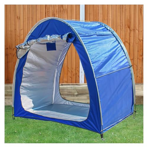 Outdoor Fahrradschuppen mit wasserdichtem 210D Oxford-Gewebe, 2er Set, einfach zu montieren und zu spleißen, perfekt für kleine Räume, Blau