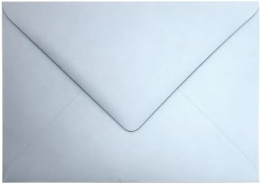 Netuno 25 Briefumschläge Pastellblau DIN B6 12,5x17,5 cm natürlich und edel | 120g Malmero Azur · elegante blaue Umschläge Naturpapier für Geburtstag, Jubiläum, Taufe, Einladungen & Grußkarten
