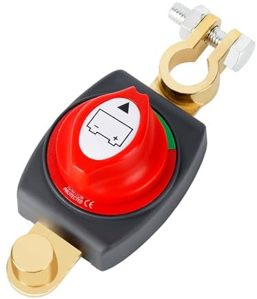 Interrupteur d'Isolateur de Batterie DC 12-48V, 275A avec Coupe Circuit on-Off pour Voiture, Bateau, Camion, Moto, Véhicule