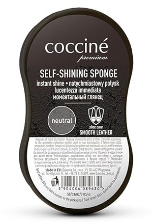 Coccine - Schuhputzschwamm, Leder Schuhreinger Glanzschwamm, Schwamm im Kompakten Reiseformat für Lederschuhe, Schuhschwamm Reinigt und Verleiht Glanz