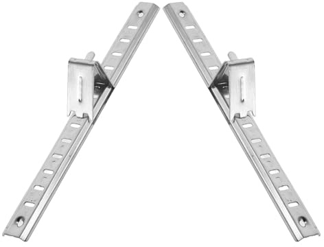 Cabilock Soportes de Clip para Estantes de Refrigerador en Acero Inoxidable Plata, 2 Piezas, Fácil Instalación y Uso Versátil para Cocina y Congelador