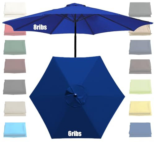6/8 bras 200 cm/270 cm/300 cm de rechange pour parasol de marché