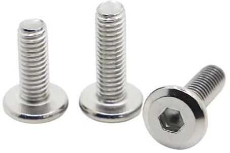 Tornillos de remache for muebles Allen, cabeza hexagonal plana grande de acero inoxidable, pernos de junta conectora, M3 M4 M5 M6 M8(12mm-3)