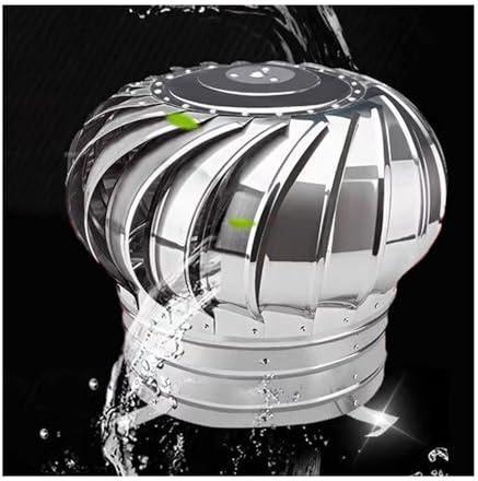 Fumaiolo Comignolo Cappello Camino A Turbina In Acciaio Inox, Con Cappuccio Girevole, Parte Superiore, Cappello, Ventilatore A Turbina Da Tetto, Girante In Acciaio Inox Anti-tiraggio Discendente, Adat