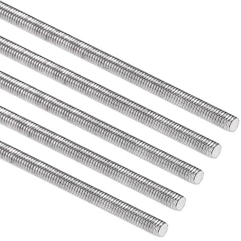 Tiges filetées, 5 goujons filetés en acier inoxydable M8, longueur 180-500 mm, for l'industrie et la construction (M8 x 200 mm)(M8x190mm)