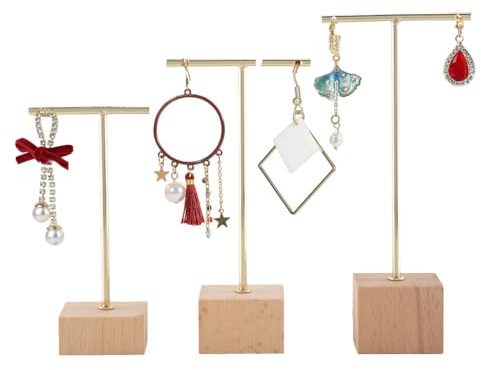 Dytabepl Smyckesorganisatör, mode T-bar smyckesställ smyckesdisplay ställ, sminkbord arrangör, smyckeshållare kedjeställ örhängeshållare, robust smyckesförvaring för halsband, armband