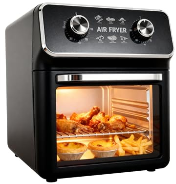 10L Air Fryer Oven, 1350W Multi-Function Mini Oven for Oil-Free Cooking, Air Frying, Grilling, Roasting & Baking, with Adjustable Temp & Timer, Dishwasher Safe Accessories