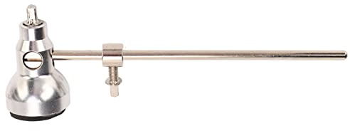 Cryfokt Raqueta de Bombo de Metal Ajustable con Cabezal de Martillo Ruidoso para Bateristas, Plateada para Amantes de los Instrumentos de Percusión