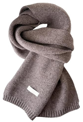 Warmer Winterschal für Damen Herren Wollschal Weiche Warm Strickschal Einfarbig Gestrickter Schals Modischer Vielseitiger Kaschmir Schal aus 100% Wolle - ideale Geschenke für Frauen & Männer