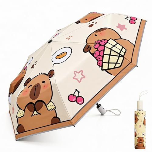 Serryeo Regenschirm Kinder mit Reflexstreifen, Automatik Kinderschirm Mädchen Junge UV-Regenschirm Kinder Schulranzen, Sturmfest Kompakter Robuster Taschenschirm Automatik