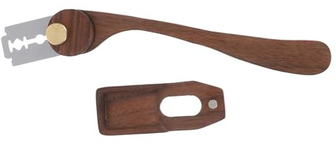 EXCEART Couteau à Pain Tranchant et Facile à Nettoyer en Acier Inoxydable avec Manche en Bois Outil de Façonnage du Pain Boulangerie Artisanale