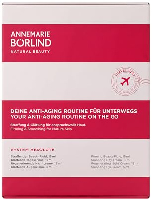 ANNEMARIE BÖRLIND SYSTEM ABSOLUTE Reiseset - 4 Reisegrößen, Anti-Aging Gesichtspflege Routine Für Unterwegs, Mit Kollagenaktivierender Alge