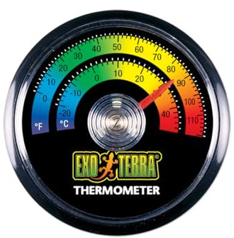 Exo Terra Thermometer, analoges Thermometer, zur Platzierung im Terrarium, 1 Stück (1er Pack)