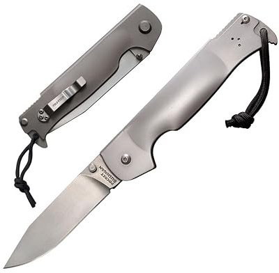 Cold Steel Einhandmesser, Pocket Bushman, 1.4116 Stahl, Ram-Safe-Klingenarretierung, Edelstahlclip