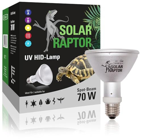 SOLAR RAPTOR HID UV-Strahler, Metalldampflampe, Wärme & UV-Lampe für Terrarien (70 Watt/Spot)