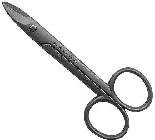 Tenartis 121 Forbici per Unghie Piedi in Acciaio Inox Lame Curve per Unghie Spesse e Dure con Custodia in PVC - Made in Italy