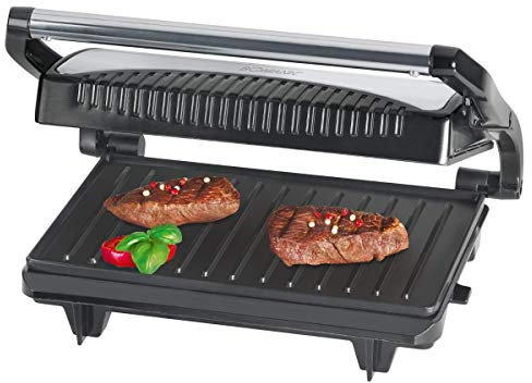 Bomann® Kontaktgrill | beidseitiges fettfreies Grillen | 700W | antihaftbeschichtete Grillplatten | extra tiefen Rillen für intensives Grillmuster | Panini Grill | Kontaktgrill Toaster | MG 2251 CB