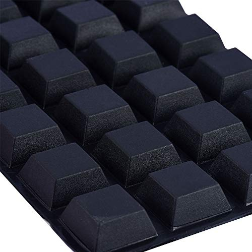 Increway - Cuscinetti adesivi in silicone paracolpi, protezione per la superficie, isolamento acustico, 20 x 20 x 8 mm (trapezoidale), nero