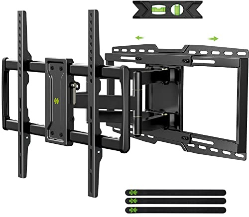USX MOUNT Heavy Duty Full Motion Sliding TV Wall Mount for 42-97 Inch TVs up to 150 lbs, Wall Mount TV Bracket for Wood Studs 12/16/18/24 inch, Swivel & Tool-Free Tilt, Max VESA 600x400mm