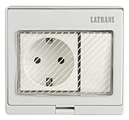 Prise Schuko et interrupteur va-et-vient pour pièces humides en saillie avec 1 ou 2 prises IP55 (1 prise et interrupteur va-et-vient)