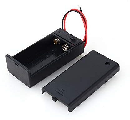 Support de batterie 9v, boîtier de support de batterie 9V volts DC avec fil de plomb et interrupteur, boîtier de batterie 9V PP3 pour applications électroniques et petits projets de loisirs