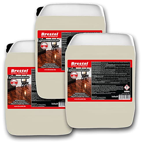 BODENVERSIEGELUNG 3x 5 Liter - Laminatversiegelung, Parkettversiegelung, Linoleumversiegelung, PVC-Versiegelung, Holzbodenversiegelung, Langfristiger Schutz für Laminat, Linoleum, PVC & Holzböden