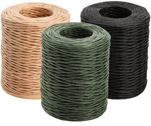ZEAYEA 3 Rolls Floral Wire, 1968 Feet Bind Twine for Flower Bouquet, Wreath Making, Craft Floral Arrangements and Garland