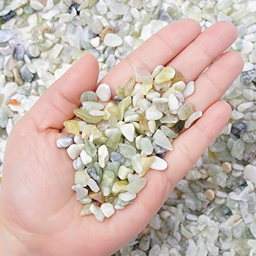 1.5 libras para suculentas y cactus bonsái de bricolaje, piedras de jade, piedras pulidas decorativas naturales para rellenar jarrones, grava para plantas, terrario, jardinería de hadas, decoración de