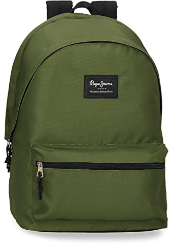 Pepe Jeans Aris Mochila para Portátil, Verde, 15,6