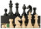 A&A Pezzi di scacchi in legno di alta qualità con 2 regine extra – 9,5 cm King Altezza