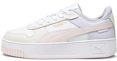 PUMA Damen Carina Street Sneaker, White Frosty Pink Alpine Snow, 37.5 EU