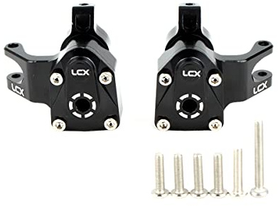 LCX Racing 1/18th RC Crawler Car Front Portal Axles Aluminum Portal Steering Knuckle Set for Axial Capra UTB18 Unlimited Trail Buggy, Upgrades Parts Accessories (Portal Steering Knuckle Set)