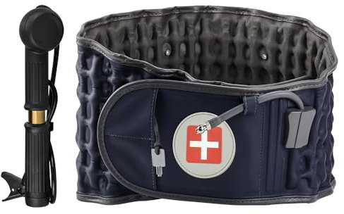 RATSTONE Faja Lumbar，Faja Lumbar Mujer，Faja Lumbar Hombre，Cinturón lumbar inflable, dispositivo de tracción, para el alivio del dolor muscular y la prevención de lesiones, corrección postural