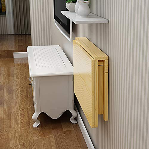 asdchZen Wandklapptisch, Massivholz-Wandtisch, Esstisch, Schwebender Computertisch, Drop-Leaf-Lern- Und Arbeitstisch, Größe Optional (80 X 50 cm)
