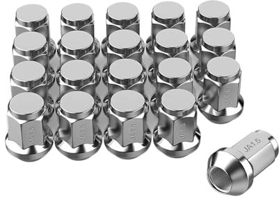 SVRCESEJ SHENGG 20 Stück Radmuttern Bulge Acorn 12x1,5 Chrom Radmutter Ersatz