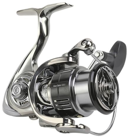 Moulinet de Pêche en Mer, Fishing Reel à Tambour Fixe, Moulinet Lisse Ultra Puissant 12/14KG en Aluminium avec Son d'alarme de 50 DB pour Pêche en Eau Salée et Eau Douce