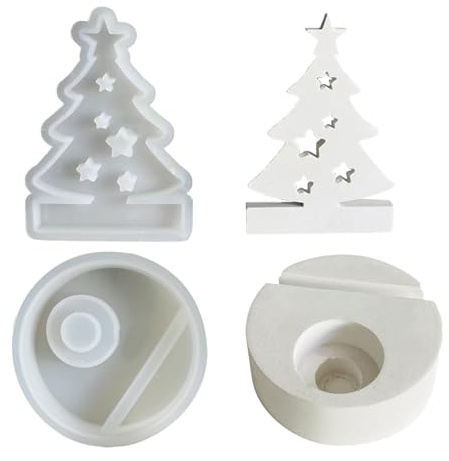 Silikonformen Gießformen Weihnachten,Silikonform Kerzenhalter Gießform Weihnachten,Gießformen Silikon Weihnachten Silikonform Einschieber,Silikonformen Weihnachten Gießform Kerzenhalter (A)