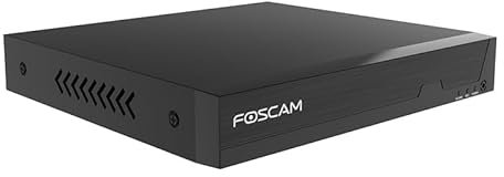 Foscam FNA216H - Grabador de vídeo (16 canales, UHD 4K, 8.0 Mpx, H.264+, 2 discos duros de hasta 16 TB, compatible con ONVIF, P2P)