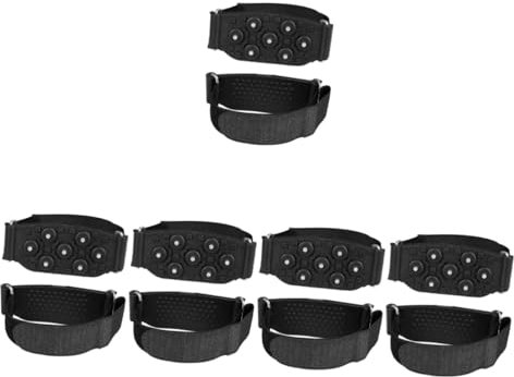 YARNOW Lot De 5 Paires De Couvre-Chaussures À Crampons pour Chaussures Pointes Universelles Anti-Adhérentes Pinces pour Bottes Chaînes À Neige Anti-Glace Crampons Talonnettes De