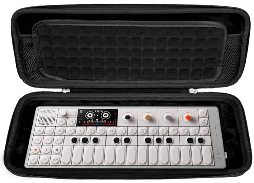 Musiin Étui pour échantillonneur audio et synthétiseur compatible avec Teenage Engineering OP-1 Field/OP-XY, sac de rangement portable pour matériel de musique avec structure rainurée