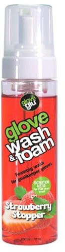 gloveglu - Tapón de fresa, lavado y espuma para guantes de portero, aroma a fresa, 200 ml