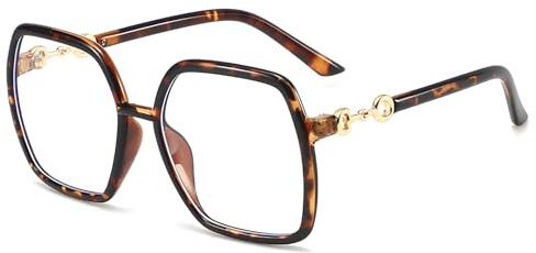 EYEGLSMST Übergroße Quadratische Lesebrille 2,5 für Damen, Großer Modische Blaulicht Blockierende Computerleser, Stilvolle Gross Leser Brille