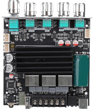 SUNGOOYUE 2.1/5.1-Kanal-Audioverstärker-Board mit 100W+100W+200W Leistung, OFC-Kupferkabel, Subwoofer-Ausgang für Heimkino & Soundsystem – Hochleistungs-Audio-Modul