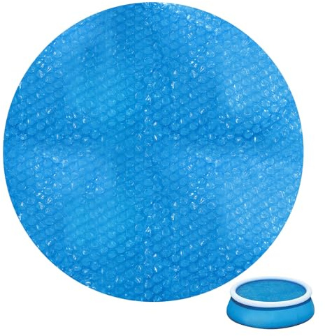 FREEBLOSS Cubierta solar para piscina de 210 cm, manta térmica flotante para spa, cubierta de burbujas para piscinas de agua caliente, piscina, calefacción solar