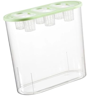 Fioriera idroponica da tavolo per interni, mini acquario, 6 fori, rettangolare, per piantare, 29,2 x 11,8 x 28,1 cm, verde