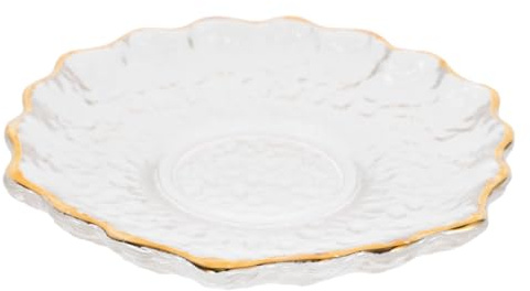 Warmhm Sottobicchiere in Vetro Trasparente con Tappetino Termoisolante Spesso per Tazze da tè e Piattino Bar e Ristoranti