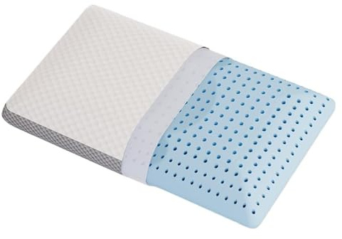DSAoTeng Almohada de espuma viscoelástica de tamaño estándar, cojín ergonómico de soporte para el cuello con funda doble extraíble lavable para dormir de lado, espalda y estómago, hogar y hotel (#1,63