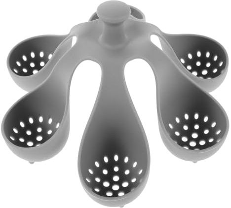 BAZEITFLOW Silicone Egg Cooker Boiled Egg Holder Steamer Basket Pot Rack Kitchen Gadget Set of 6 for Home Cooking