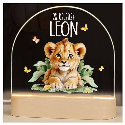 Little Deco Individuelles Nachtlicht für Baby & Kinder, Nachttischlampe mit Namen für Kinderzimmer, Personalisiertes Geschenk zur Geburt, Taufe & Geburtstag für Mädchen & Jungen YLL1048-01K
