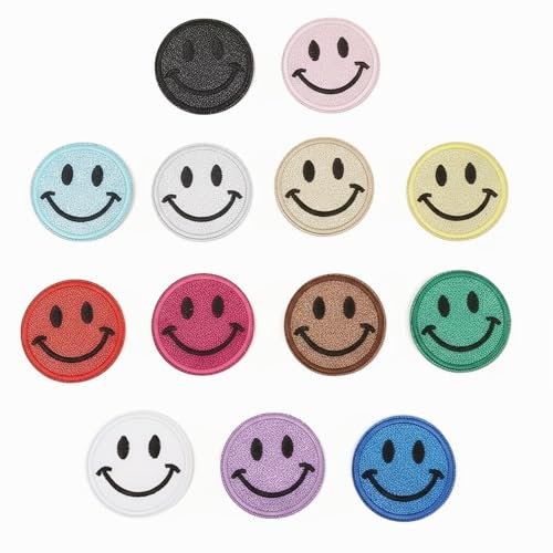 MIMOX Aufnäher zum Aufbügeln 13er Set Bügelflicken Kinder, Iron on Patches für Kleidung reparieren ohne Nähen, Jeans Jacke T-Shirt DIY Basteln, bunt waschbar